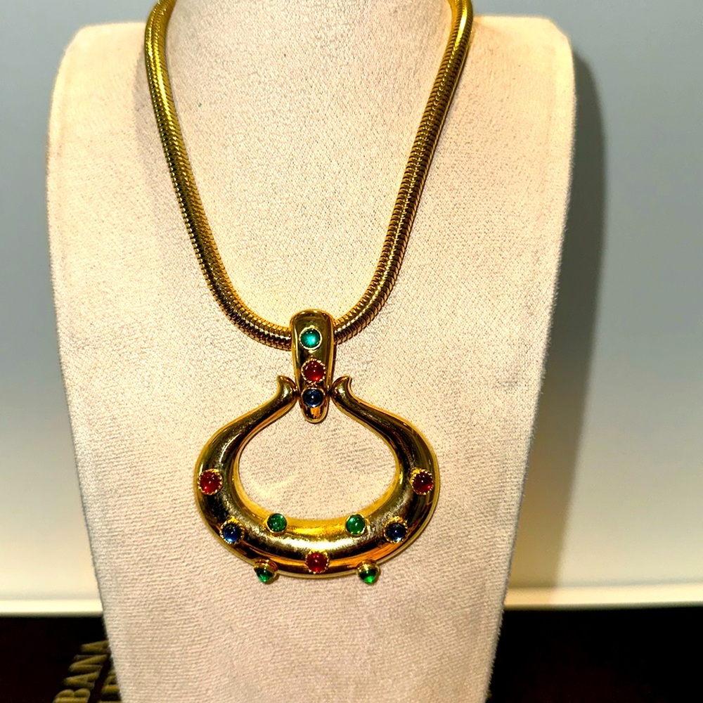 🔥🔥🔥🔥Rare Vintage Gripoix Mogul Red Green Blue Cabochon set - Picture 3 of 7
